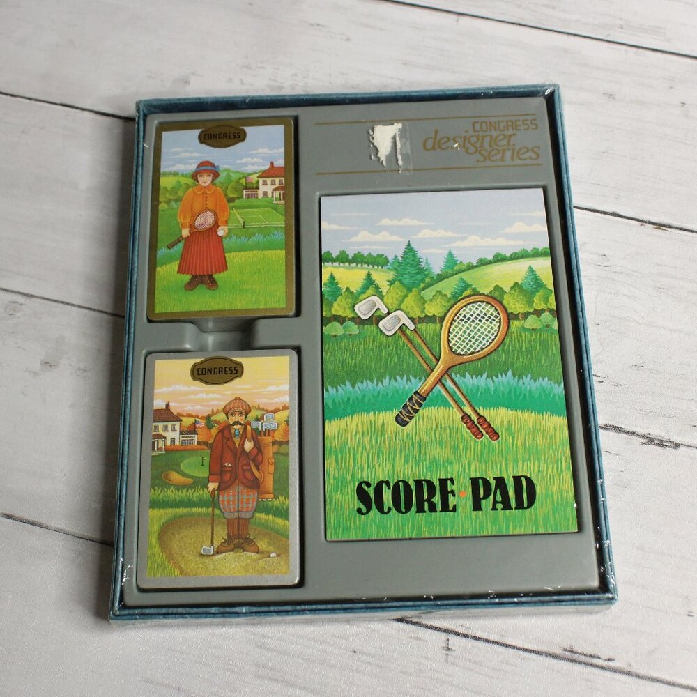 Congress Vintage Playing Cards Deck Bridge Set Designer Series Golf